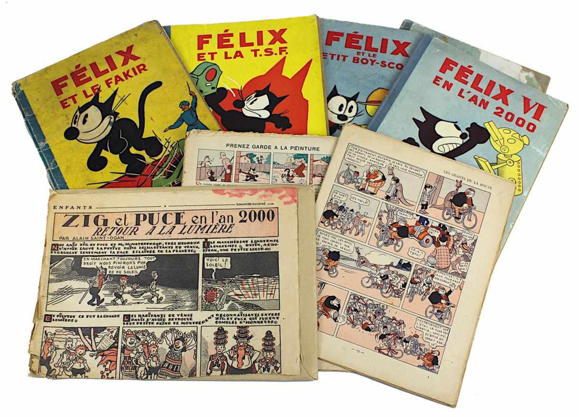 Pat Sullivan, Konvolut Hefte Hachette zu Félix Le Chat, Paris 1930er Jahre, als Heft vorhanden: "