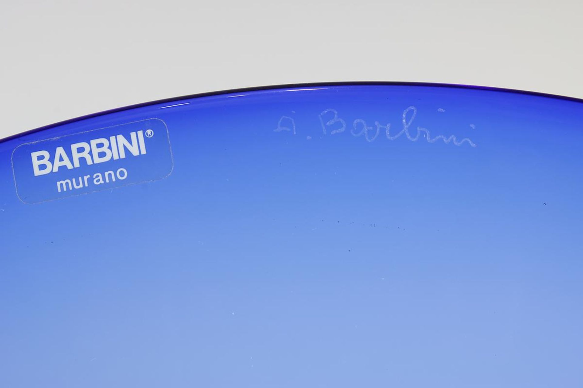 Barbini, Alfredo (Venedig 1912 - 2007 Venedig), Glasskulptur Disco Sfumato Blue, große dicke - Image 5 of 6