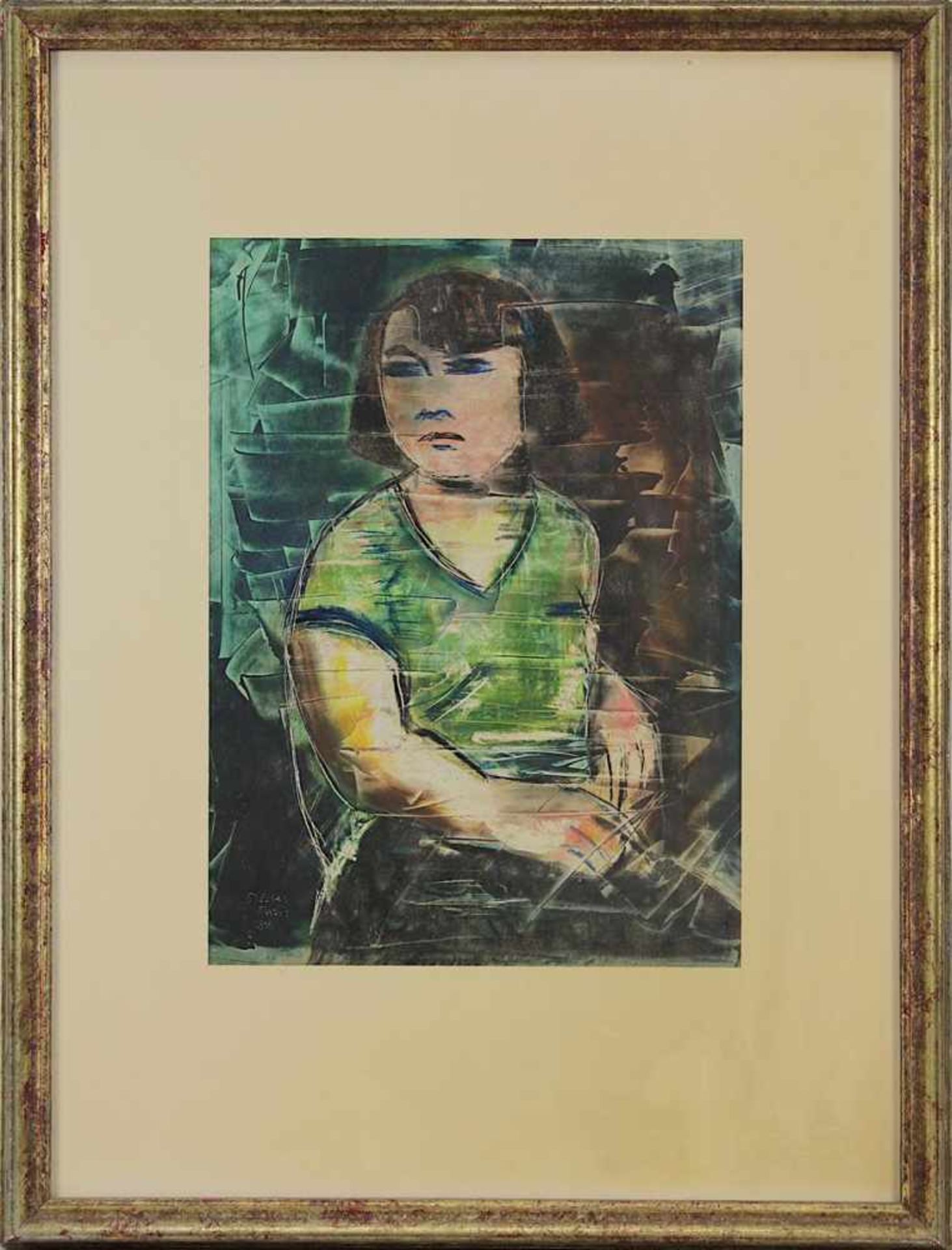 Elsas, Paul (Stuttgart 1896 - 1981 Vence), Dreiviertelporträt eines Mädchens, (19)31, Elsas zählt