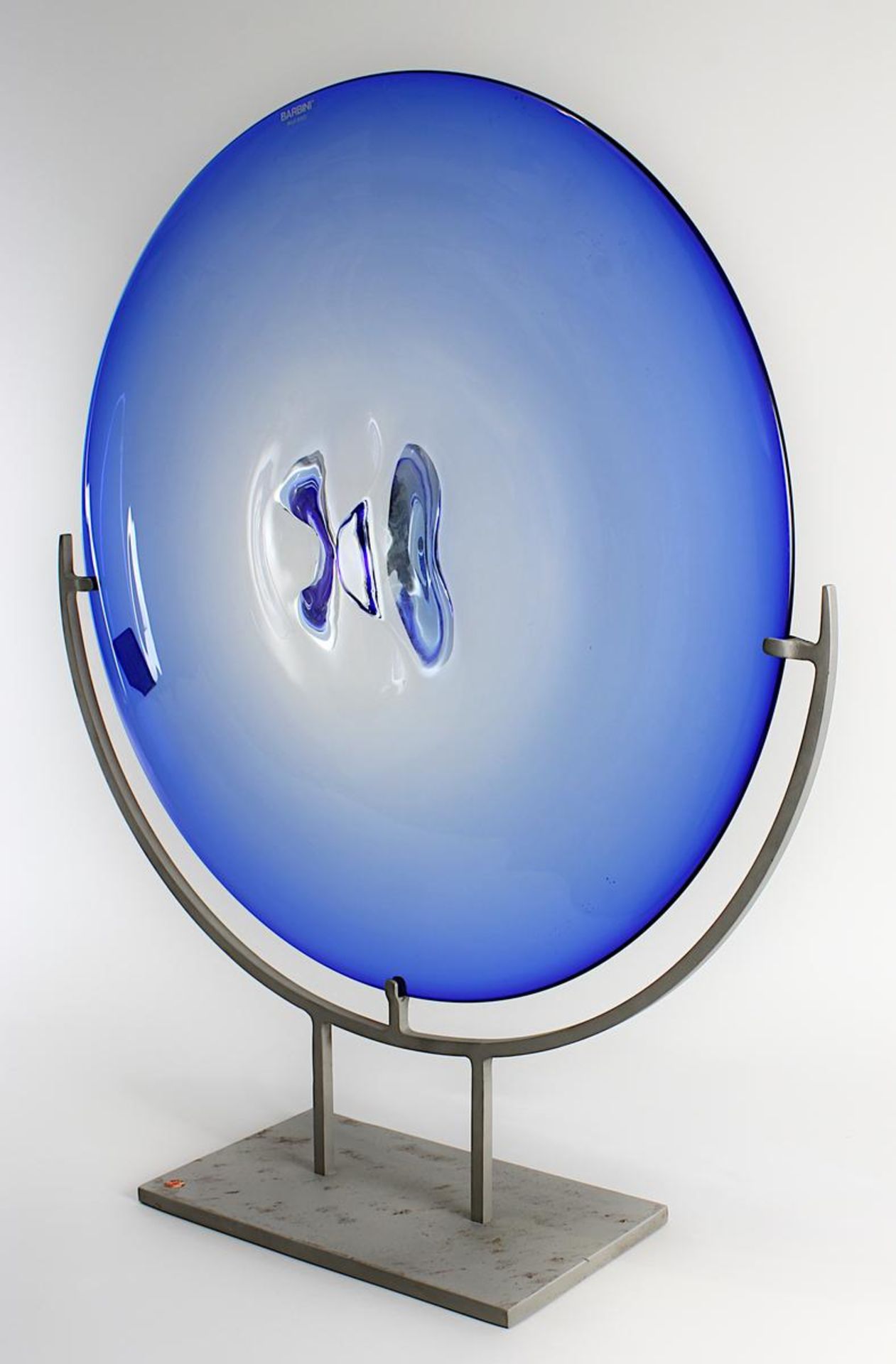 Barbini, Alfredo (Venedig 1912 - 2007 Venedig), Glasskulptur Disco Sfumato Blue, große dicke - Image 4 of 6