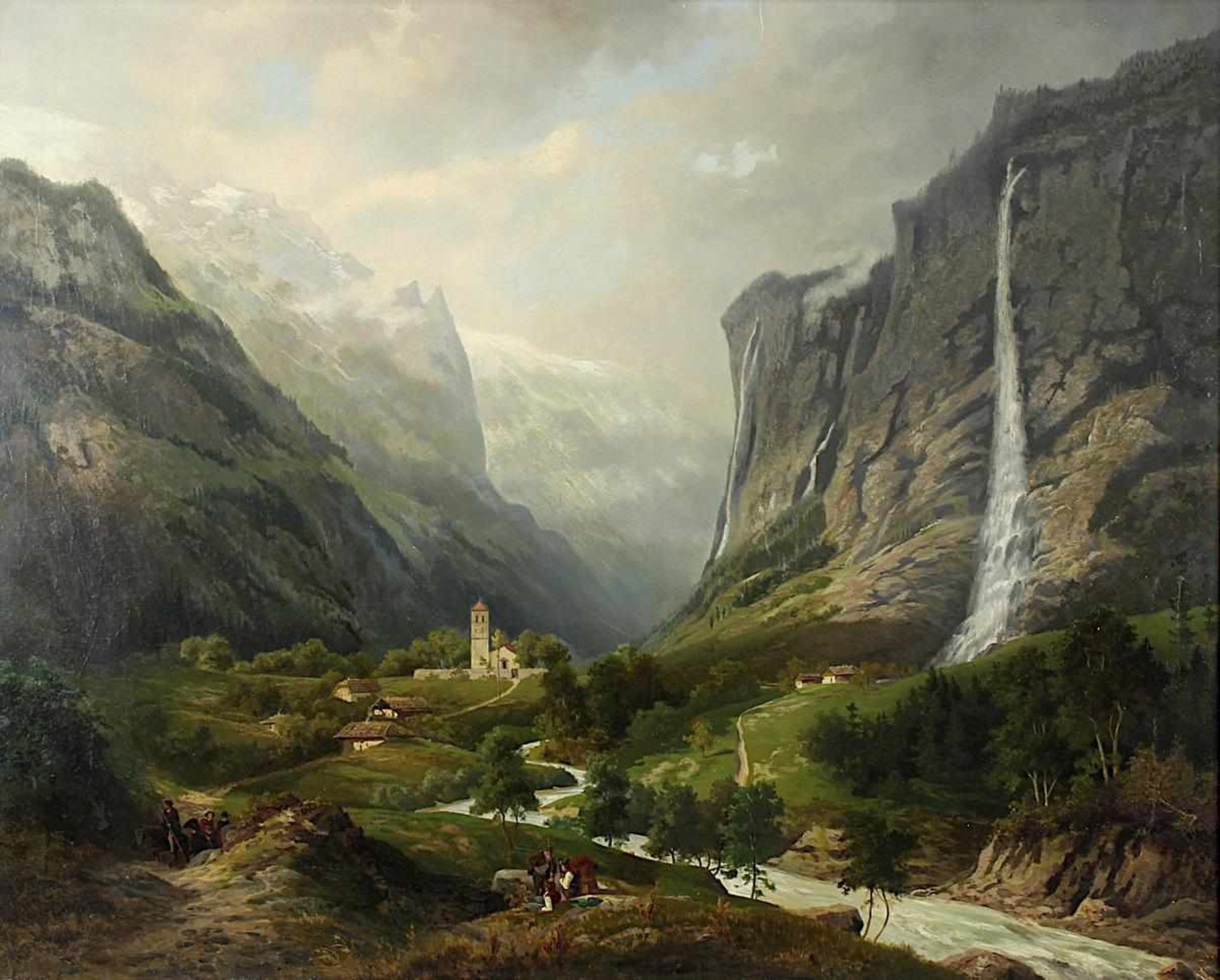 Ernst (Gebirgsmaler), Staubbachfall und andere Wasserfälle im Lauterbrunnental, Berner Oberland - Bild 2 aus 8