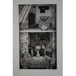 Philippe MOHLITZ Under the roofs, c. 1975 Original engraving Signed in [...]