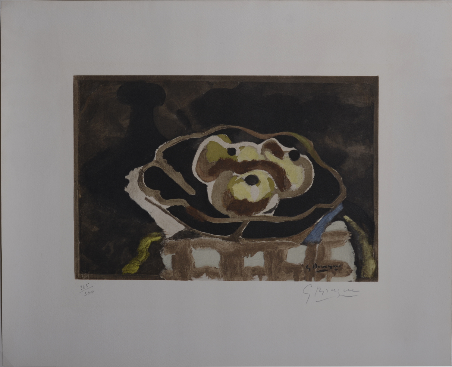 Georges Braque Nature morte aux pommes, C.1950 Original lithograph Colored collotype [...]