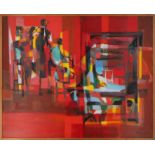 Marcel MOULY New Orleans Jazz Band on Red Background Original oil on [...]