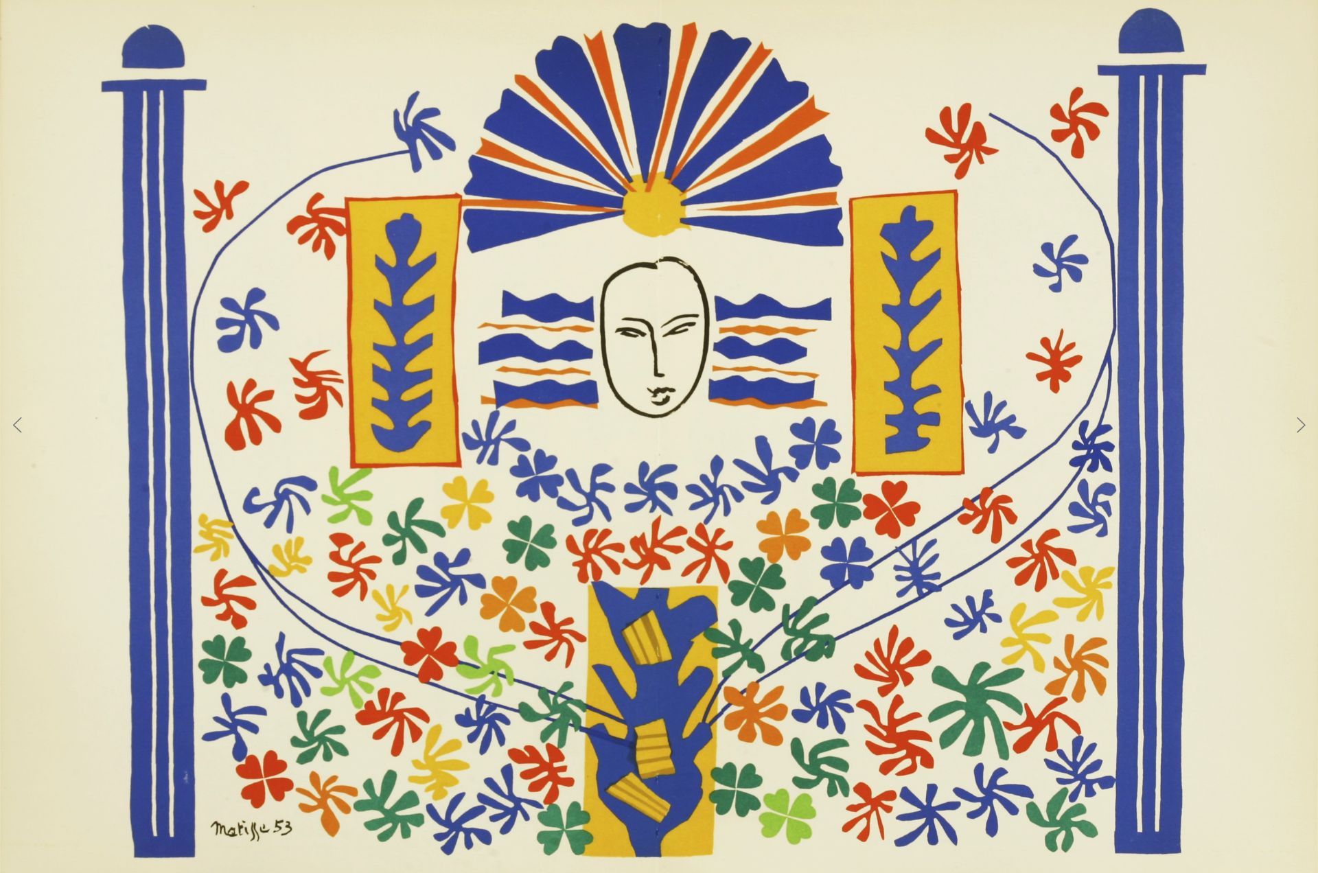 Henri Matisse Apollo, 1958 Original Lithograph. Sizes: 14 × 21 in 35.6 × 53.3 cm [...] - Bild 4 aus 5