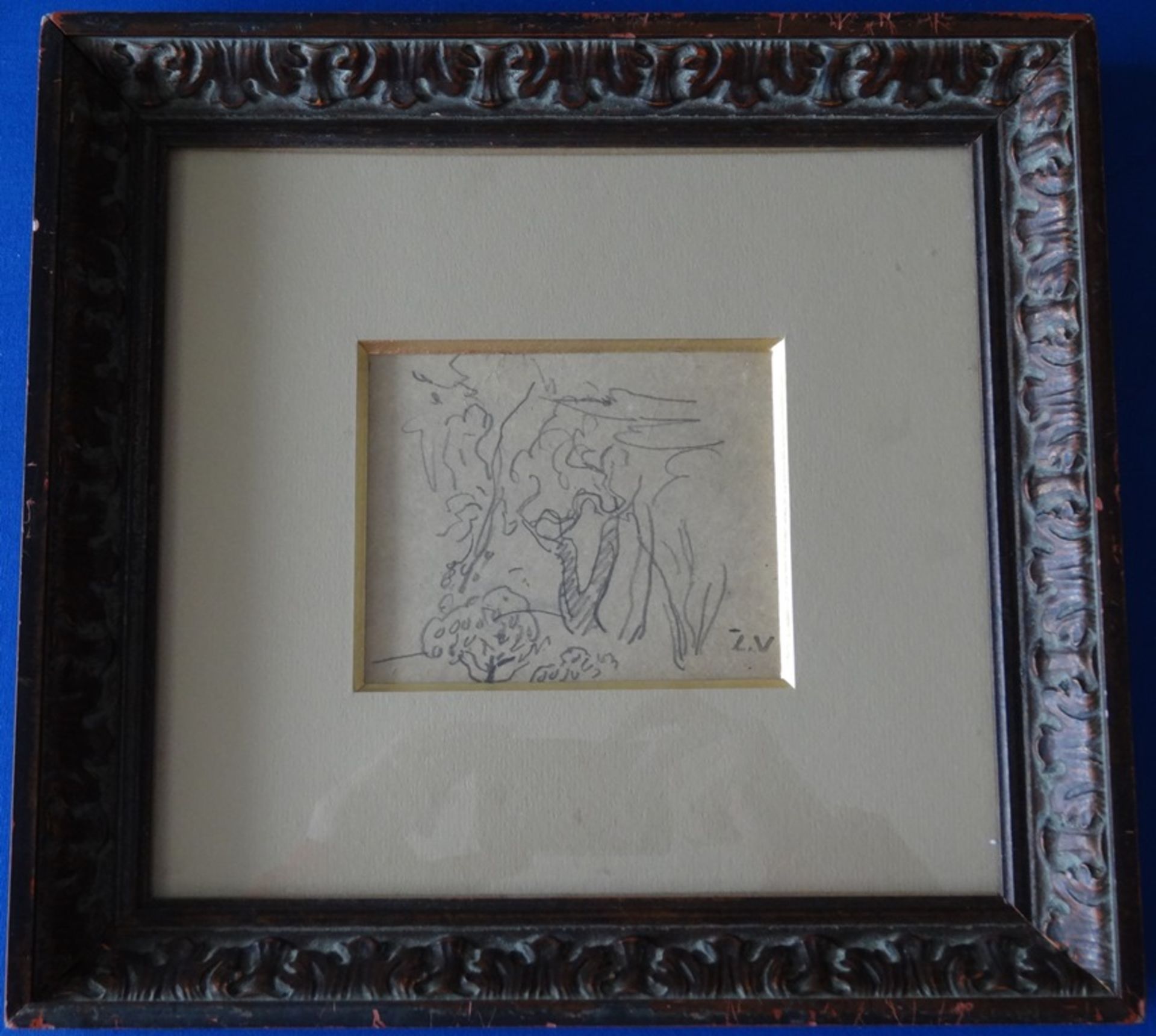 Louis VALTAT The edge of the woods Drawing in pencil Signed with artist's [...] - Bild 5 aus 5