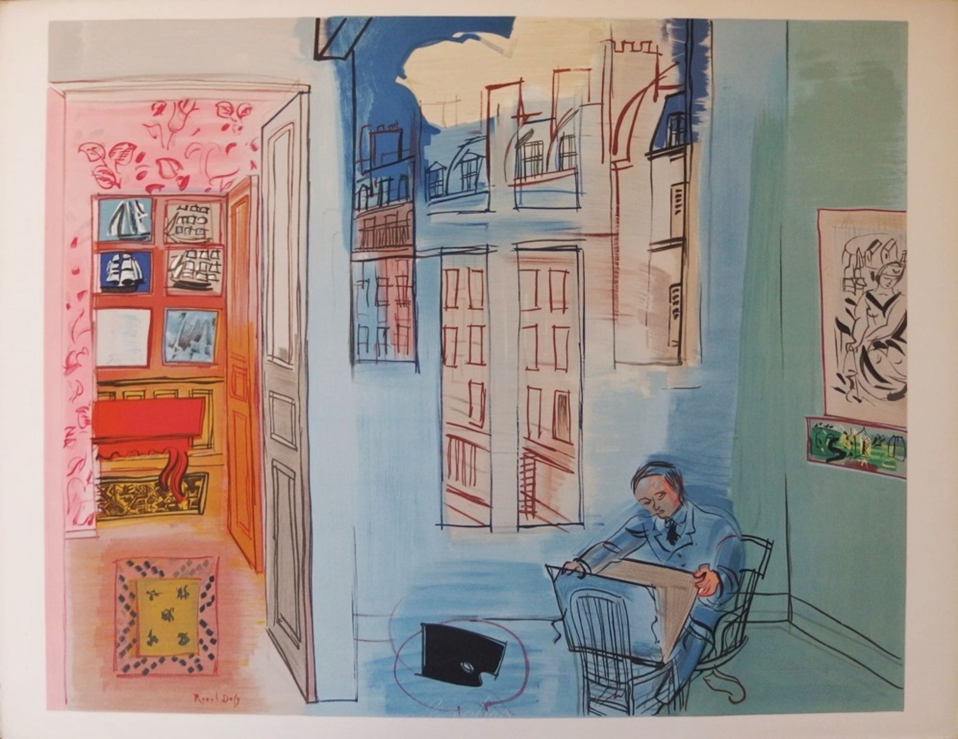 Raoul DUFY (1877-1953) (after) The workshop of the Guelma passageway Lithograph on [...]