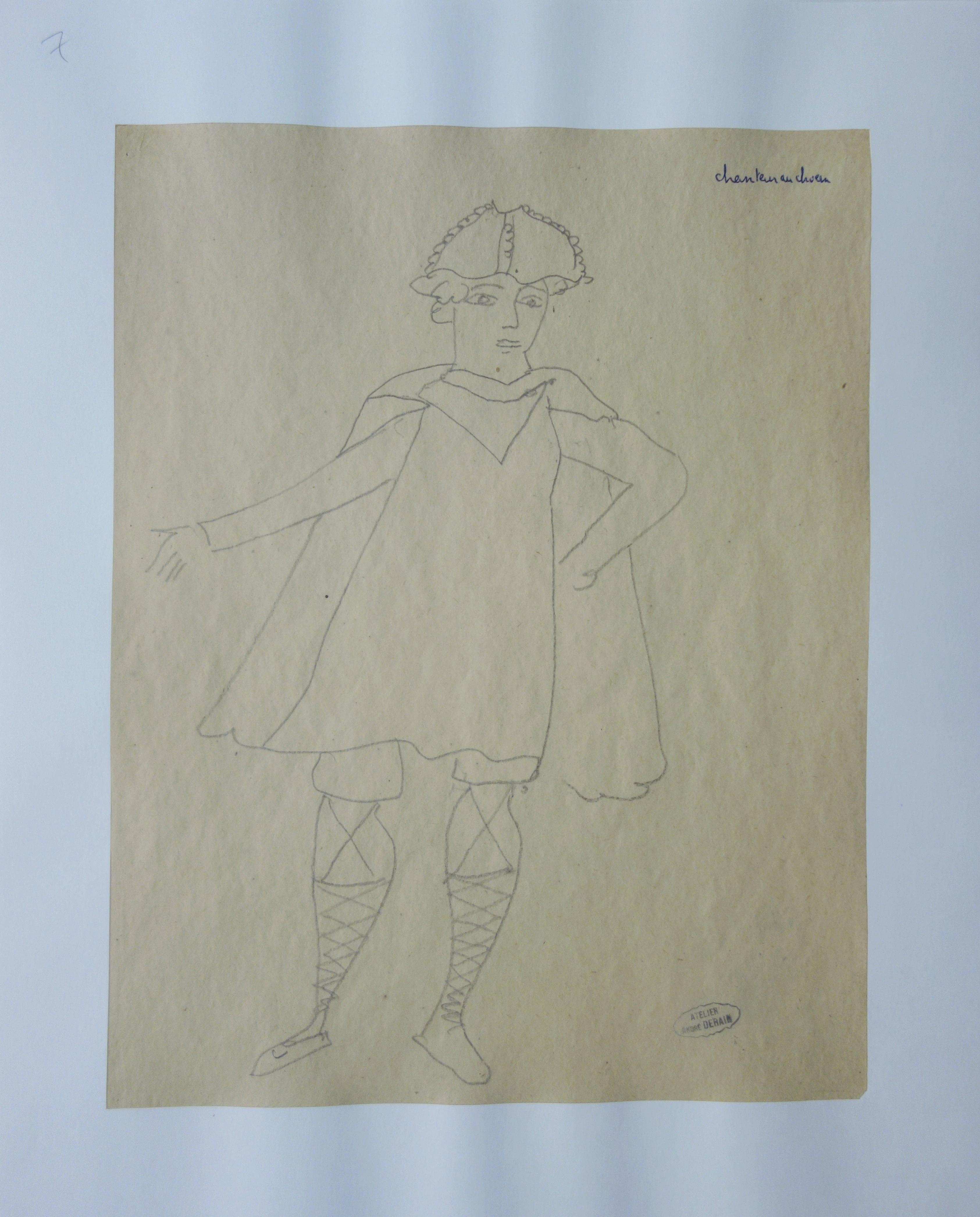 André DERAIN Knight Drawing in lead pencil on paper Signed with the stamp of the [...] - Image 2 of 5