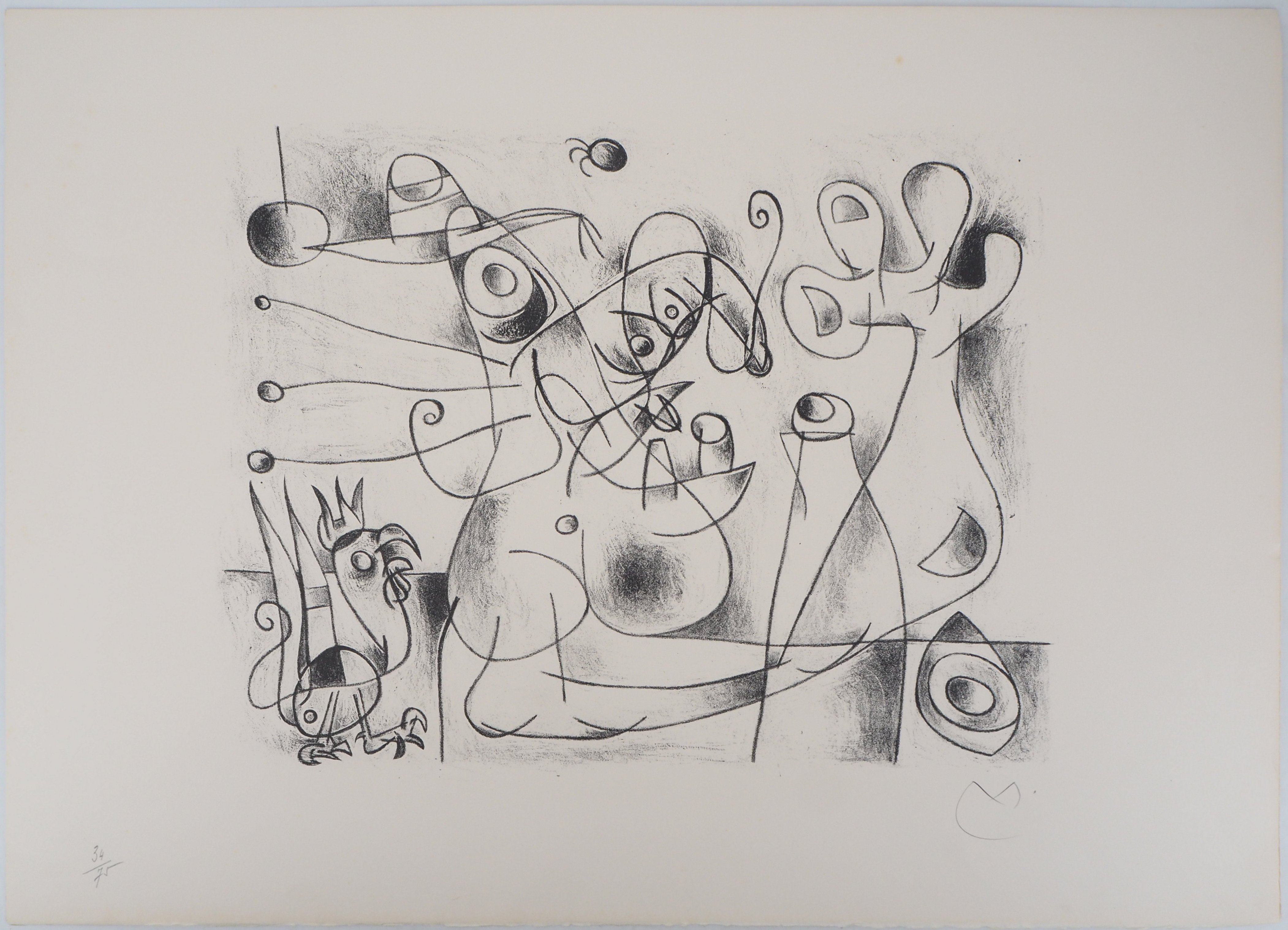 Joan Miro (1893-1983) King Ubu and Rooster, 1966 Original lithograph Hand signed [...] - Image 3 of 7