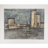 Bernard BUFFET Le port de la Rochelle Lithograph Signed in the plate On vellum [...]