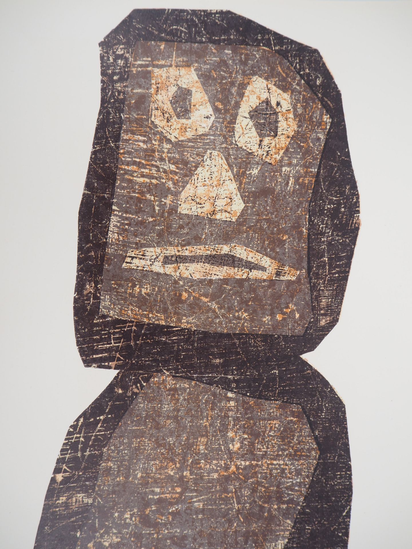 Jean DUBUFFET Totem (Moaï), 1958 Original lithograph (studio Desjobert ) Signed in [...] - Bild 2 aus 5