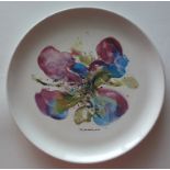 ZAO Wou-Ki Orchid Screenprint on Limoges porcelain Signed bottom centre BSN Edition, [...]