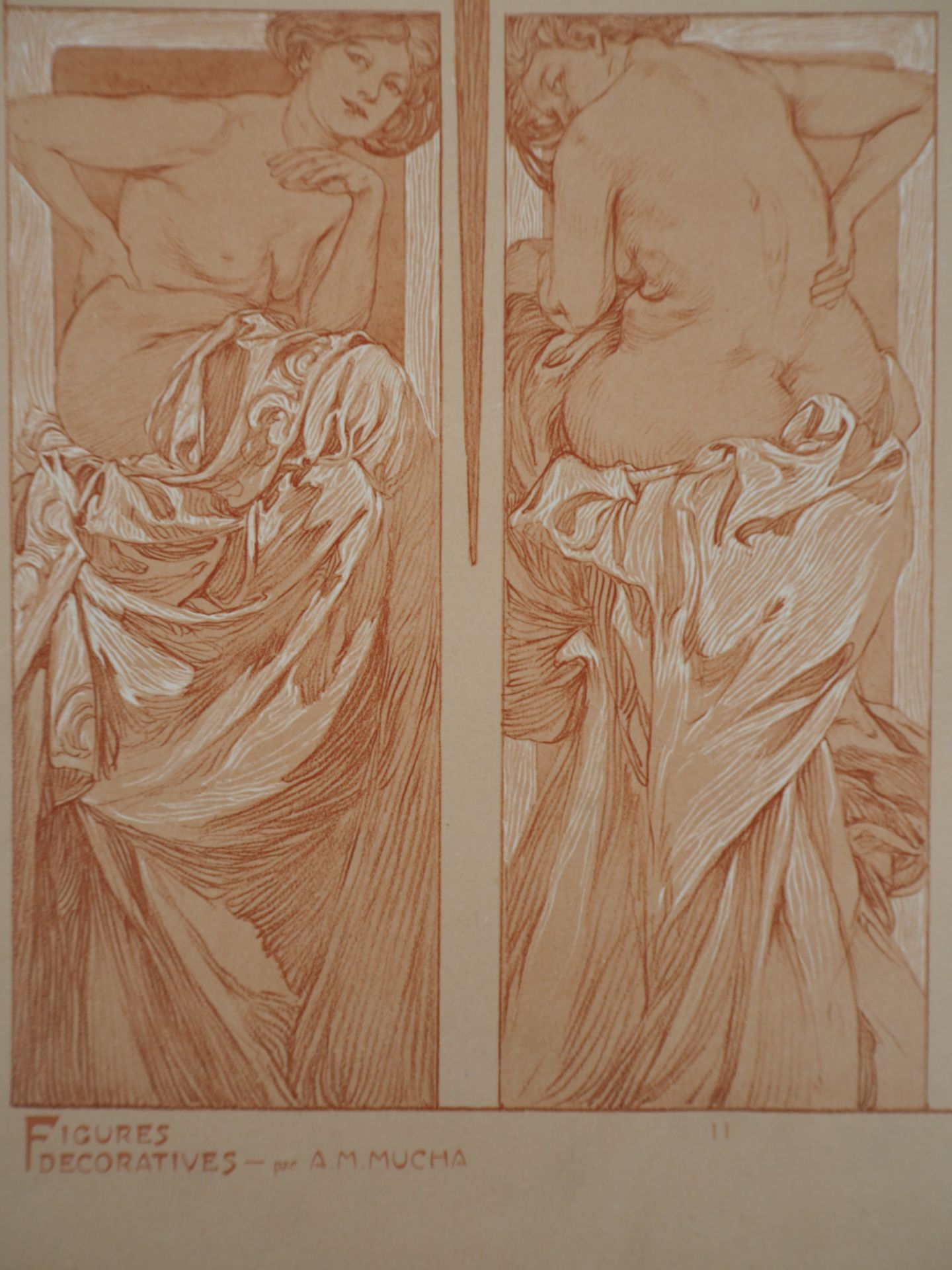 Alphonse MUCHA The Bathers, 1902 Lithograph Signed in the plate On thick paper of [...] - Bild 6 aus 7