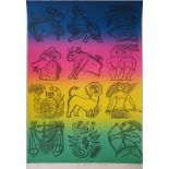 Guillaume CORNEILLE (1922-2010) The Twelve Signs of the Zodiac, 1989 Original colour [...]