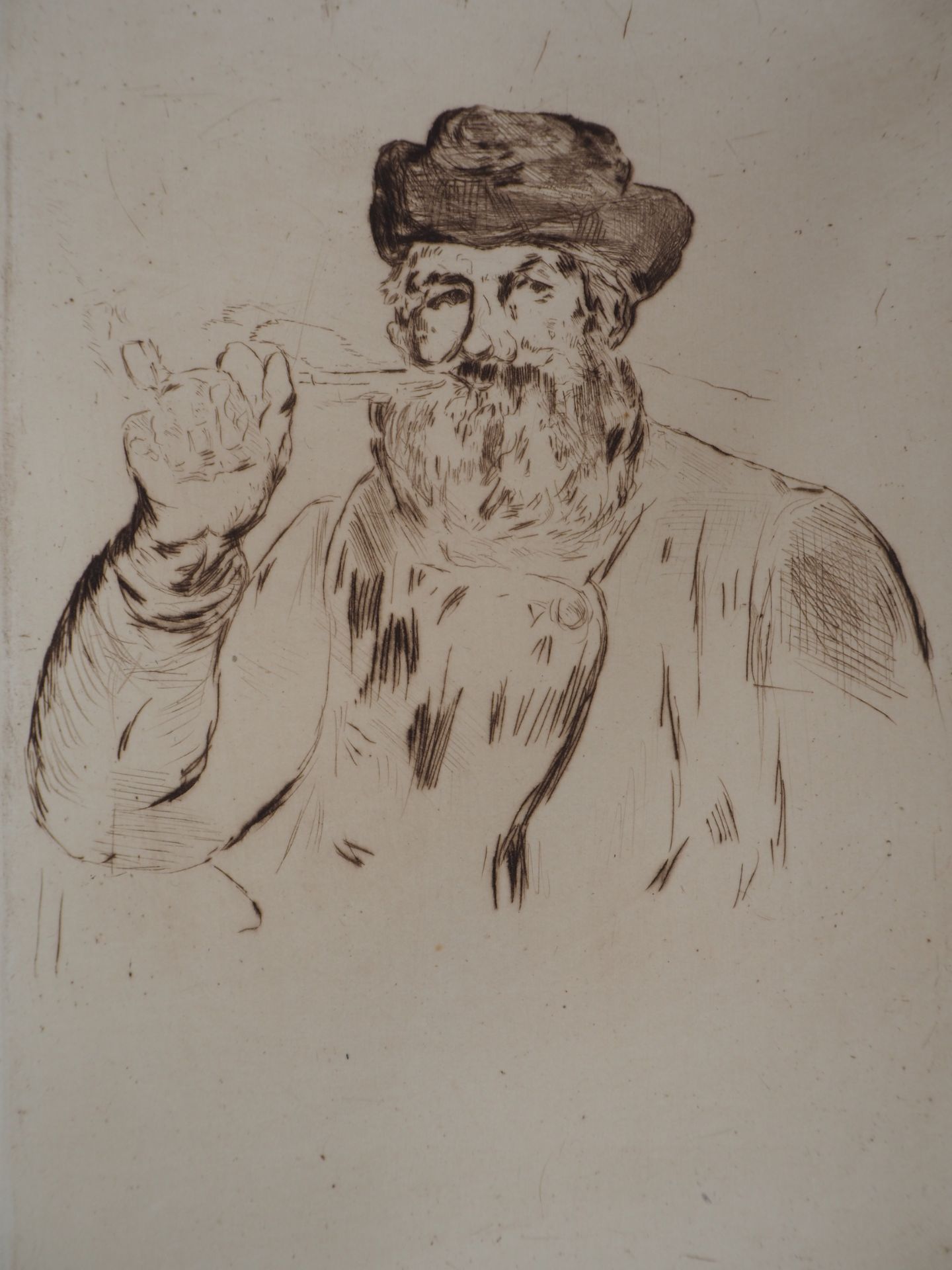 Edouard Manet Man smoking a pipe, 1866 Original engraving (etching) On Vellum 45 x 32 [...] - Bild 3 aus 7