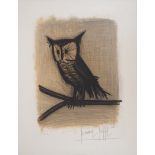 Bernard BUFFET - Owl, the small one Original lithograph Signed in pencil Justified [...]