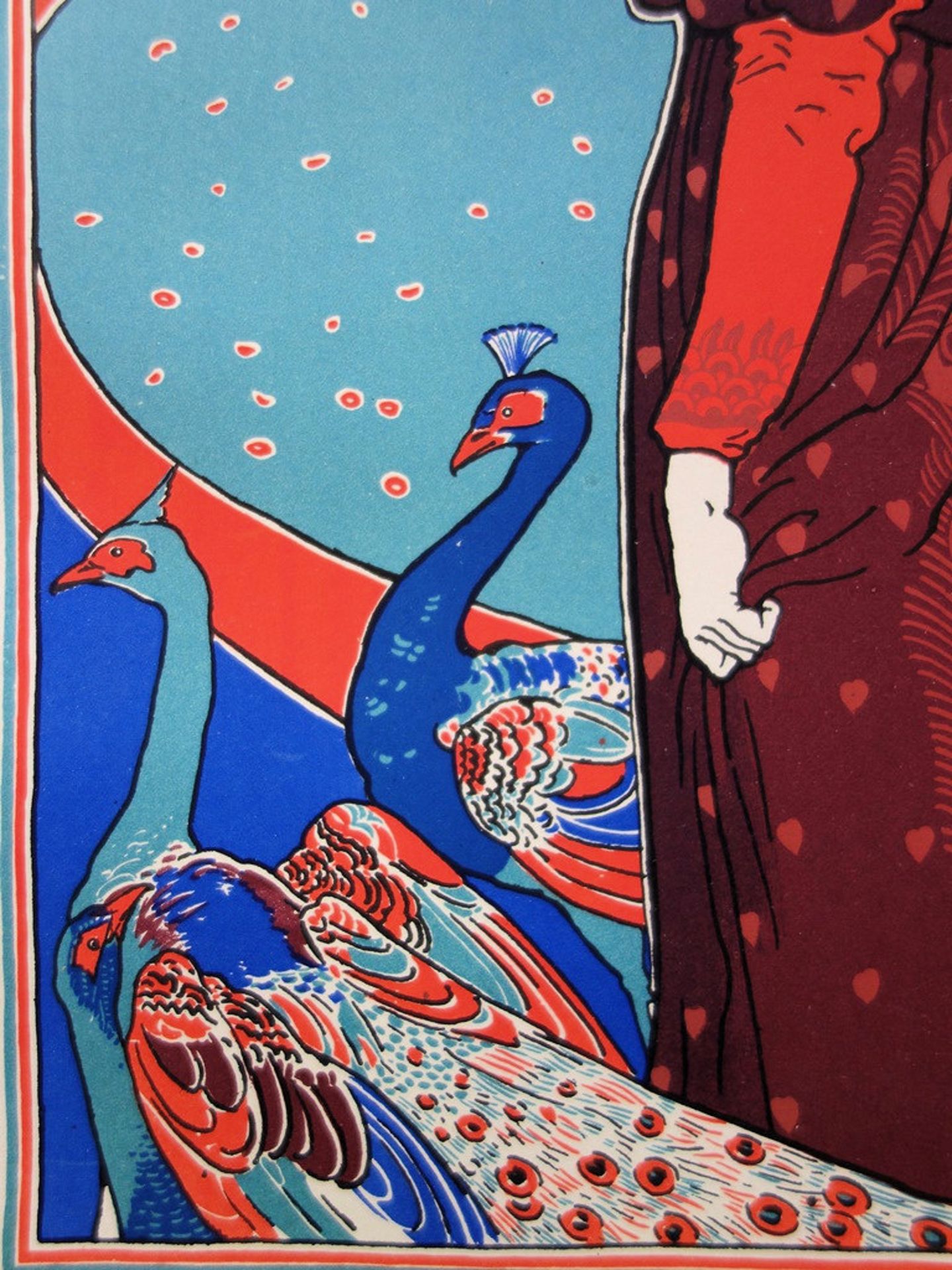 Louis RHEAD (1857 - 1926) Woman with Peacock, 1897 Original lithograph on fine [...] - Bild 4 aus 6