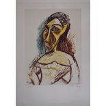 Pablo PICASSO (after) Study for the Demoiselles d'Avignon Lithograph on stone Signed [...]