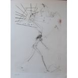 Salvador Dali The three felonious barons Original engraving Signed in pencil [...]