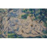Paul CEZANNE (after) Bathers near the Sainte-Victoire mountain Lithograph and [...]