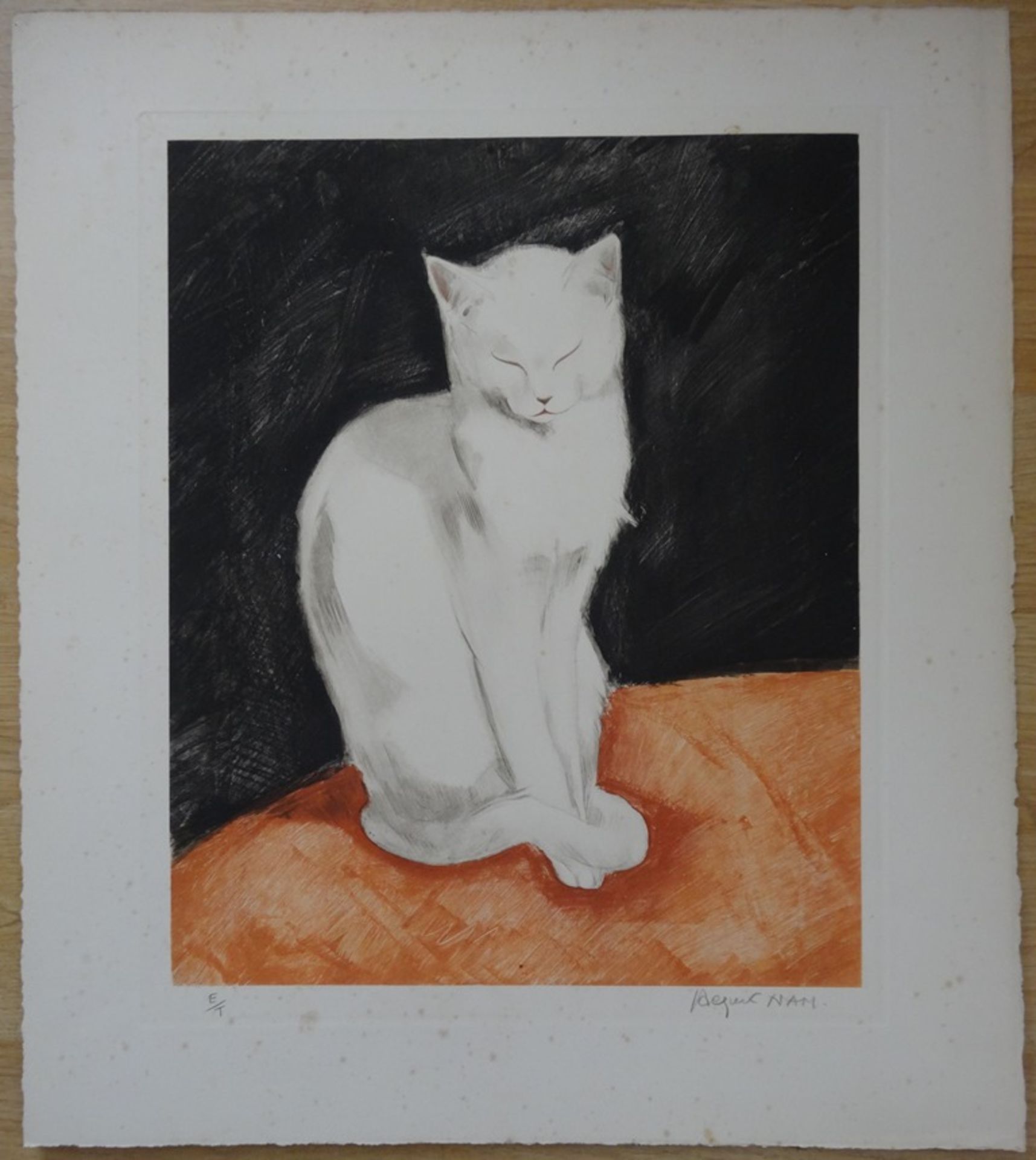 Jacques Nam (1881-1974) The Cats - Suite of 5 engravings signed in pencil Each [...] - Bild 3 aus 10