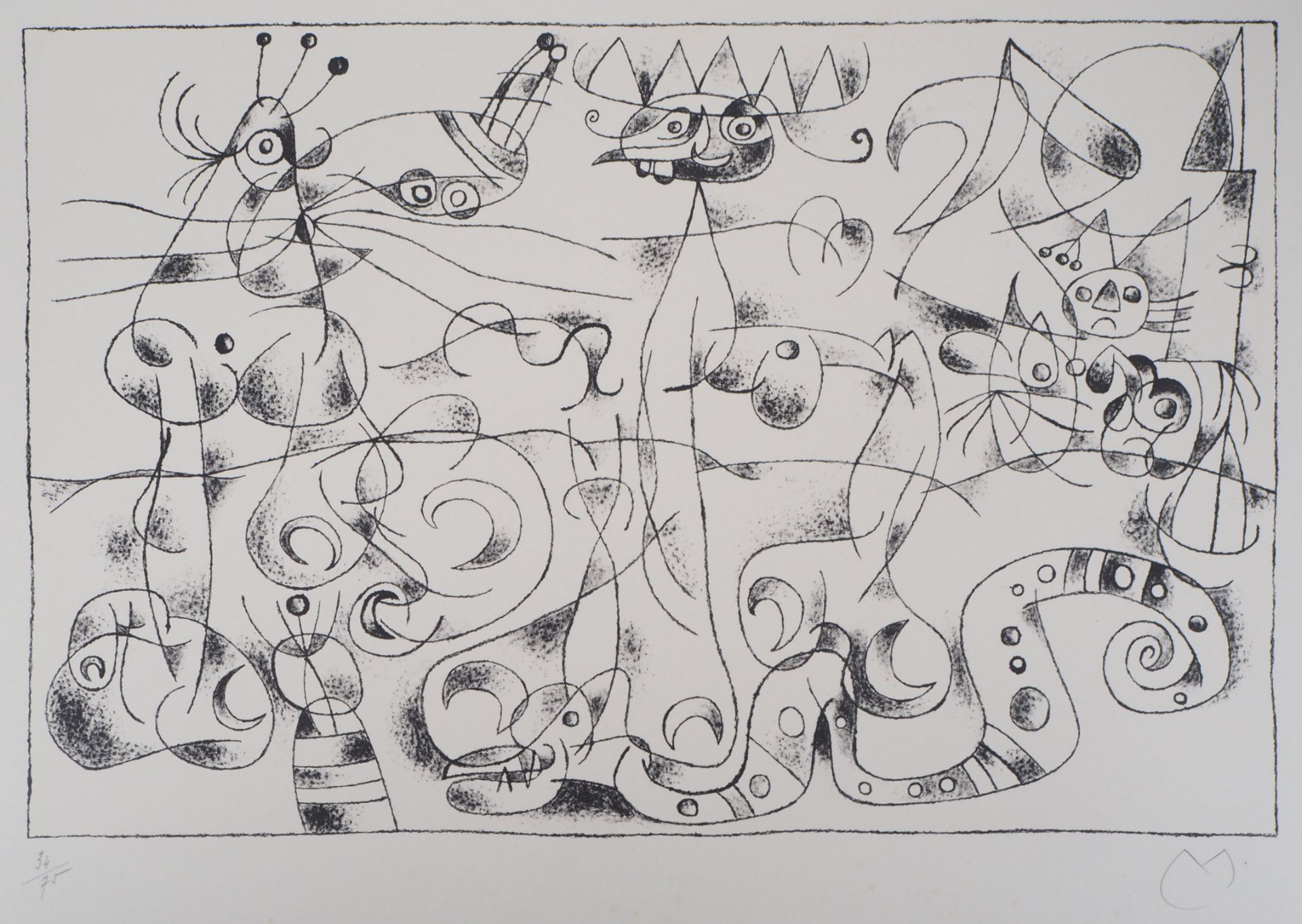 Joan Miro (1893-1983) King Ubu IV, 1966 Original lithograph Hand signed bottom [...] - Bild 2 aus 6