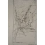 Alberto GIACOMETTI (1901-1966) (after) Street in Paris Lithograph after a drawing by [...]