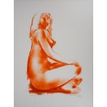 Antoniucci Volti (1915-1989) Nude sitting in profile Original lithograph Signed in [...]