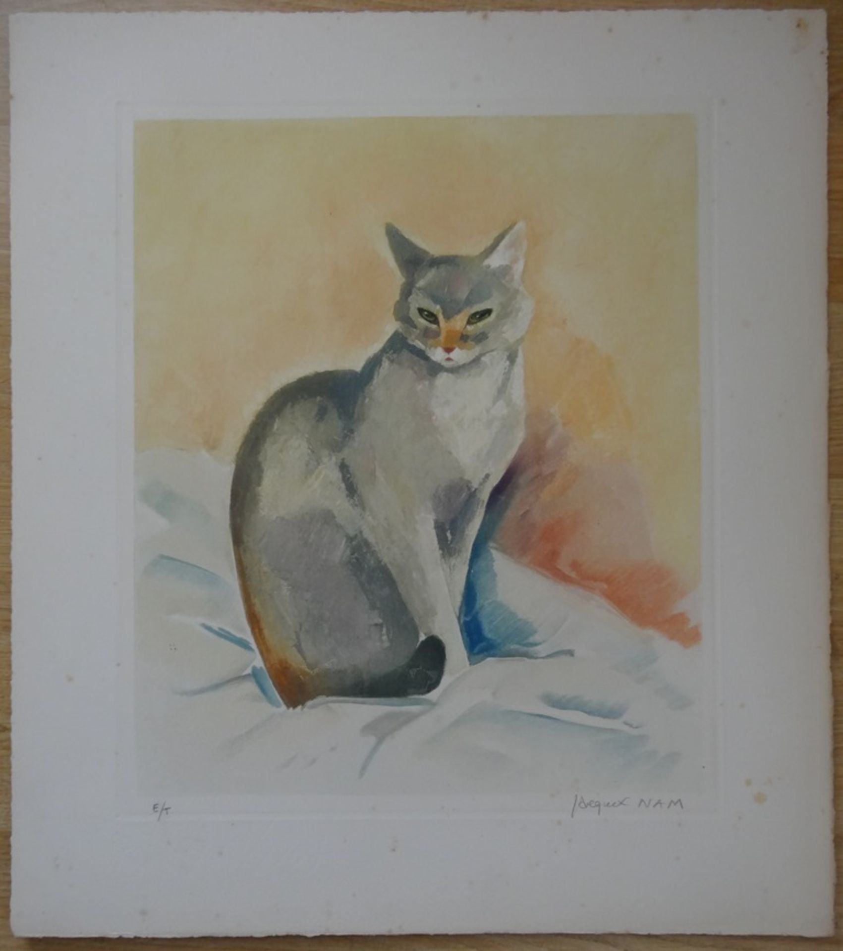 Jacques Nam (1881-1974) The Cats - Suite of 5 engravings signed in pencil Each [...] - Bild 8 aus 10