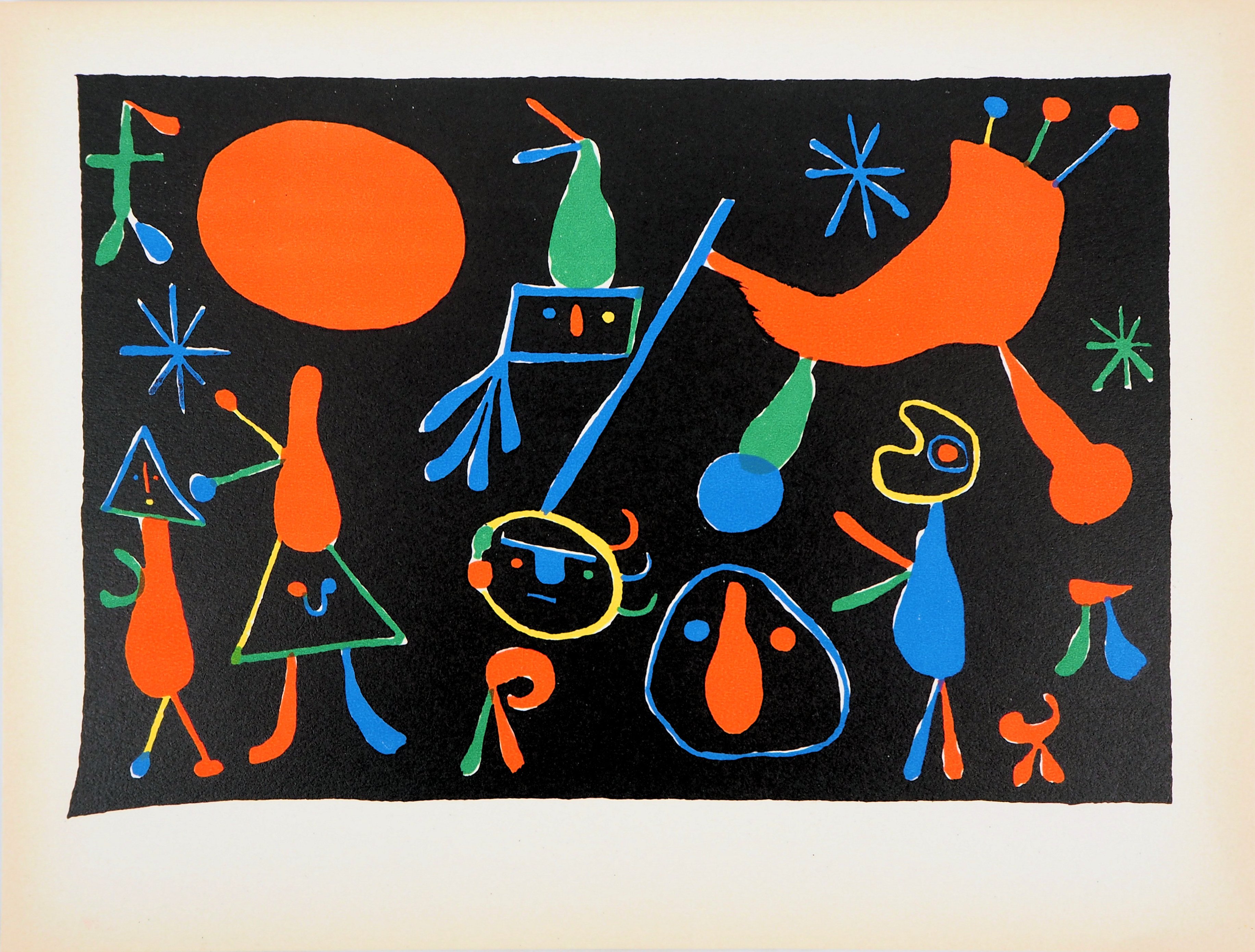 Joan Miro (after) People in the stars, 1949 Lithograph and stencil after an oil by [...] - Image 2 of 5