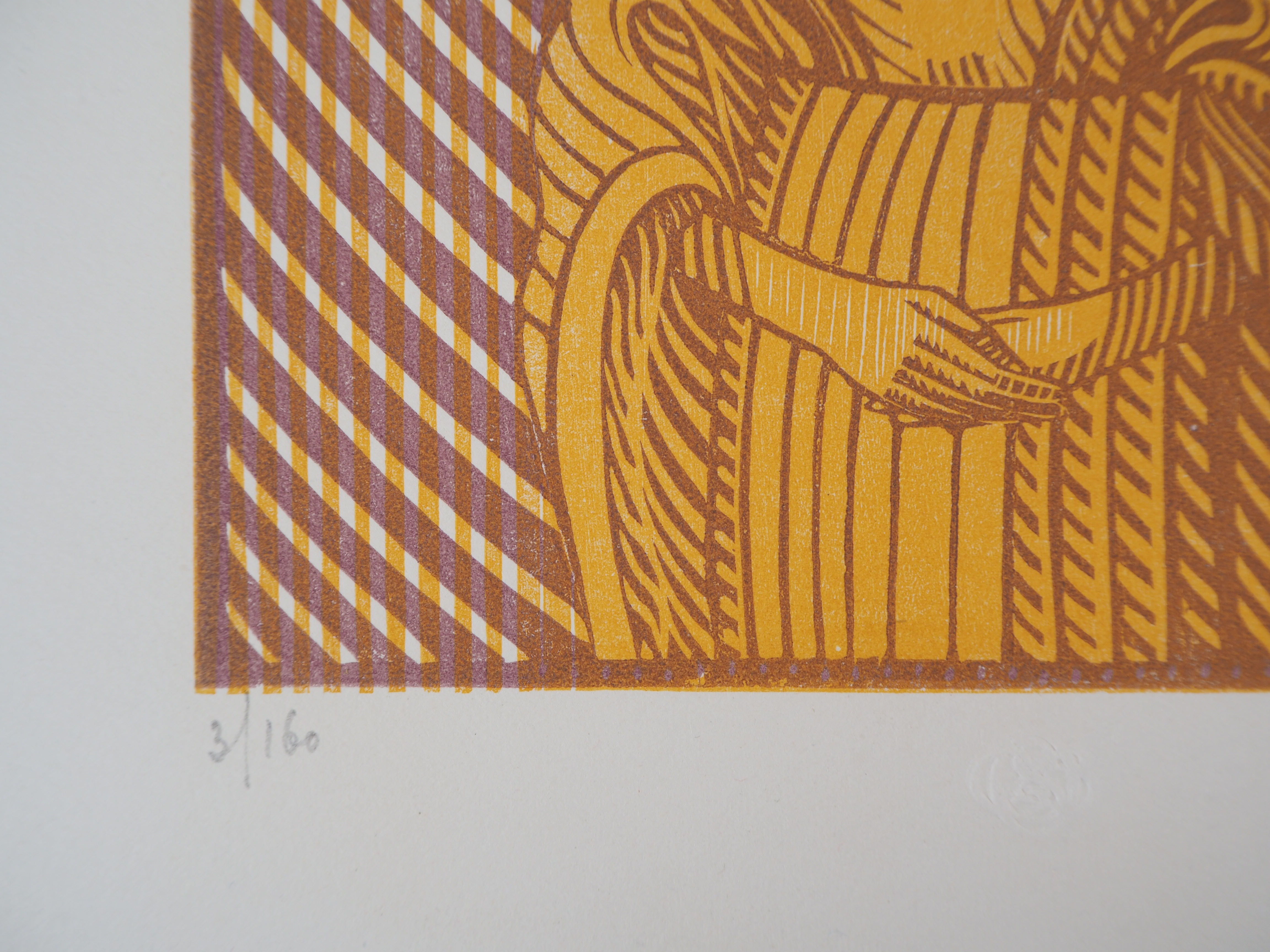 René QUILLIVIC The Bride of the Icelandic Fisherman, 1927 Original woodcut Signed [...] - Image 2 of 6