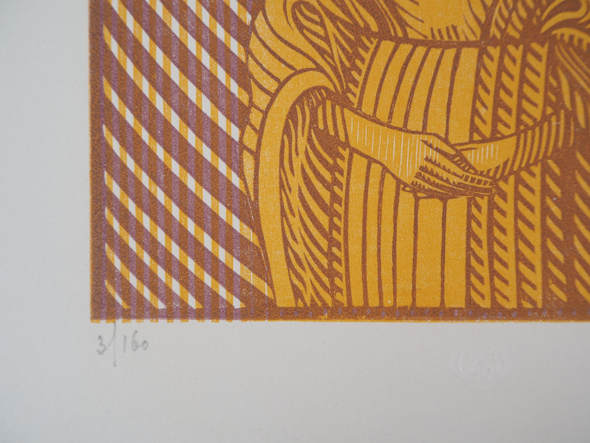 René QUILLIVIC The Bride of the Icelandic Fisherman, 1927 Original woodcut Signed [...] - Bild 2 aus 6