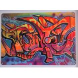 Jesse RODRIGUEZ allias SONIC BAD Sonic Bomb graffiti and posca on aluminum [...]