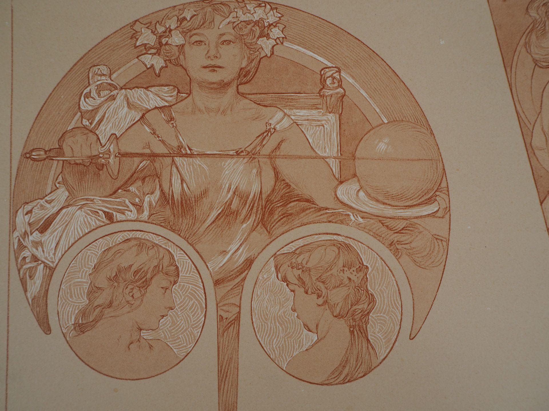 Alphonse MUCHA The Bathers, 1902 Lithograph Signed in the plate On thick paper of [...] - Bild 4 aus 7