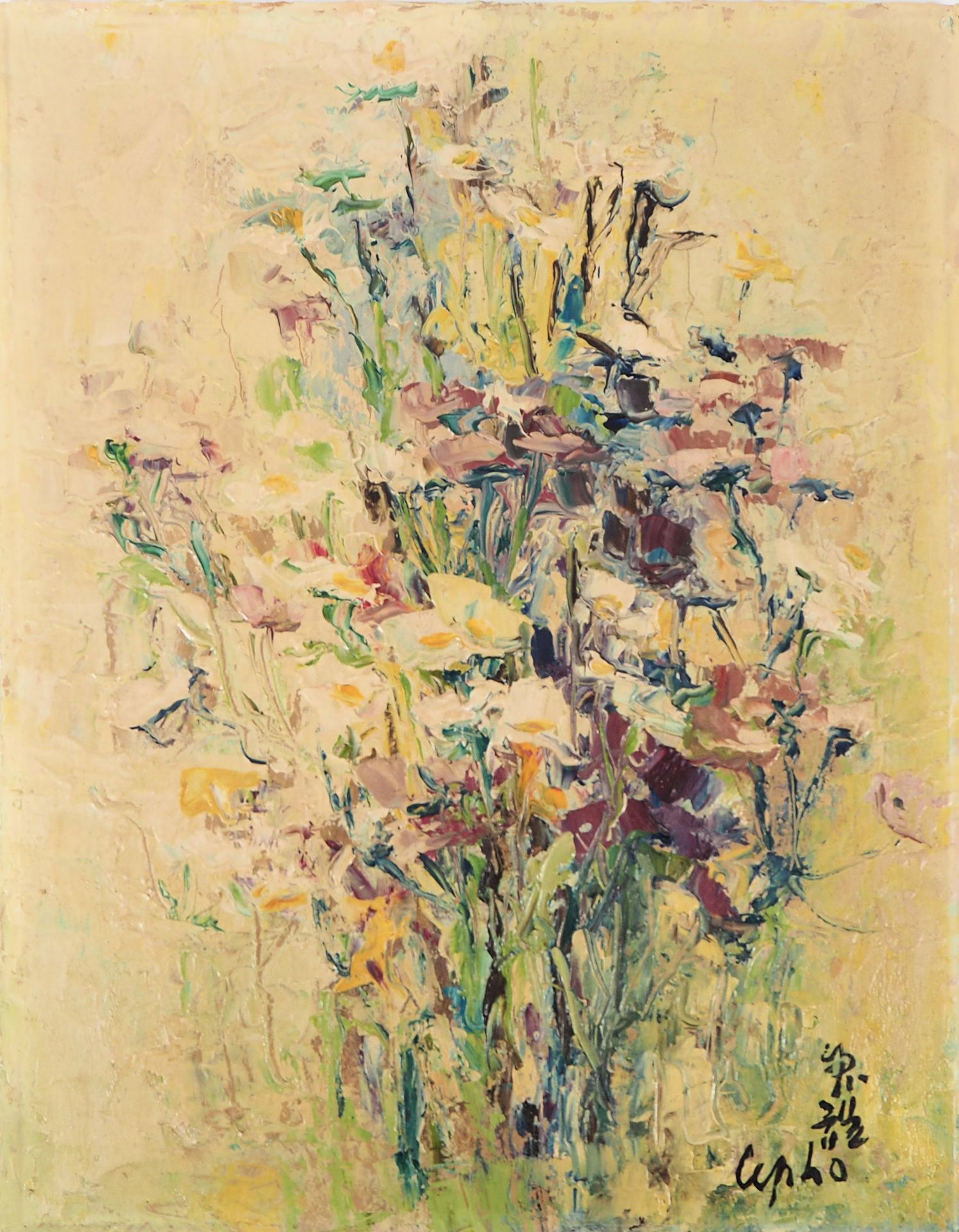 Lê Phổ (1907-2001) The Bouquet Oil on isorel Signed bottom right Panel [...]