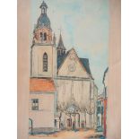 Maurice UTRILLO (1883-1955) L'Eglise de Limours Engraving (etching and [...]