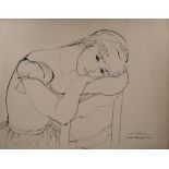 Max PAPART En attendant l'amant, 1957 Ink drawing Signed and dated in ink in the [...]