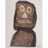 Jean DUBUFFET Totem (Moaï), 1958 Original lithograph (studio Desjobert ) Signed in [...]