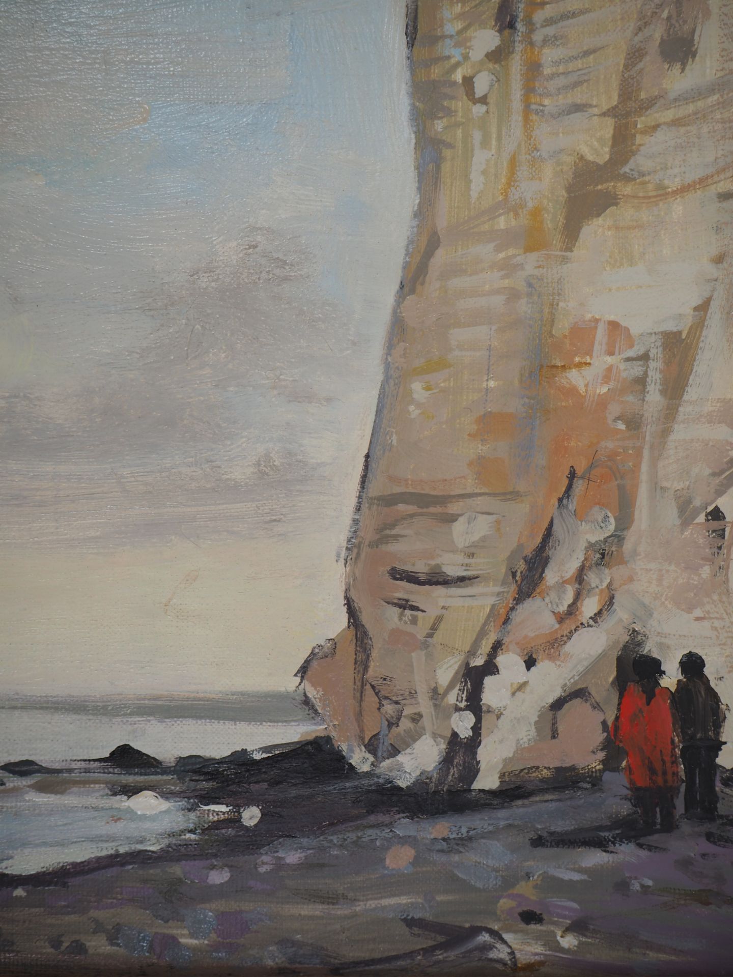 Jean Jacques RENE Etretat Cliffs Oil on canvas Signed on the right upper-corner On [...] - Bild 4 aus 8