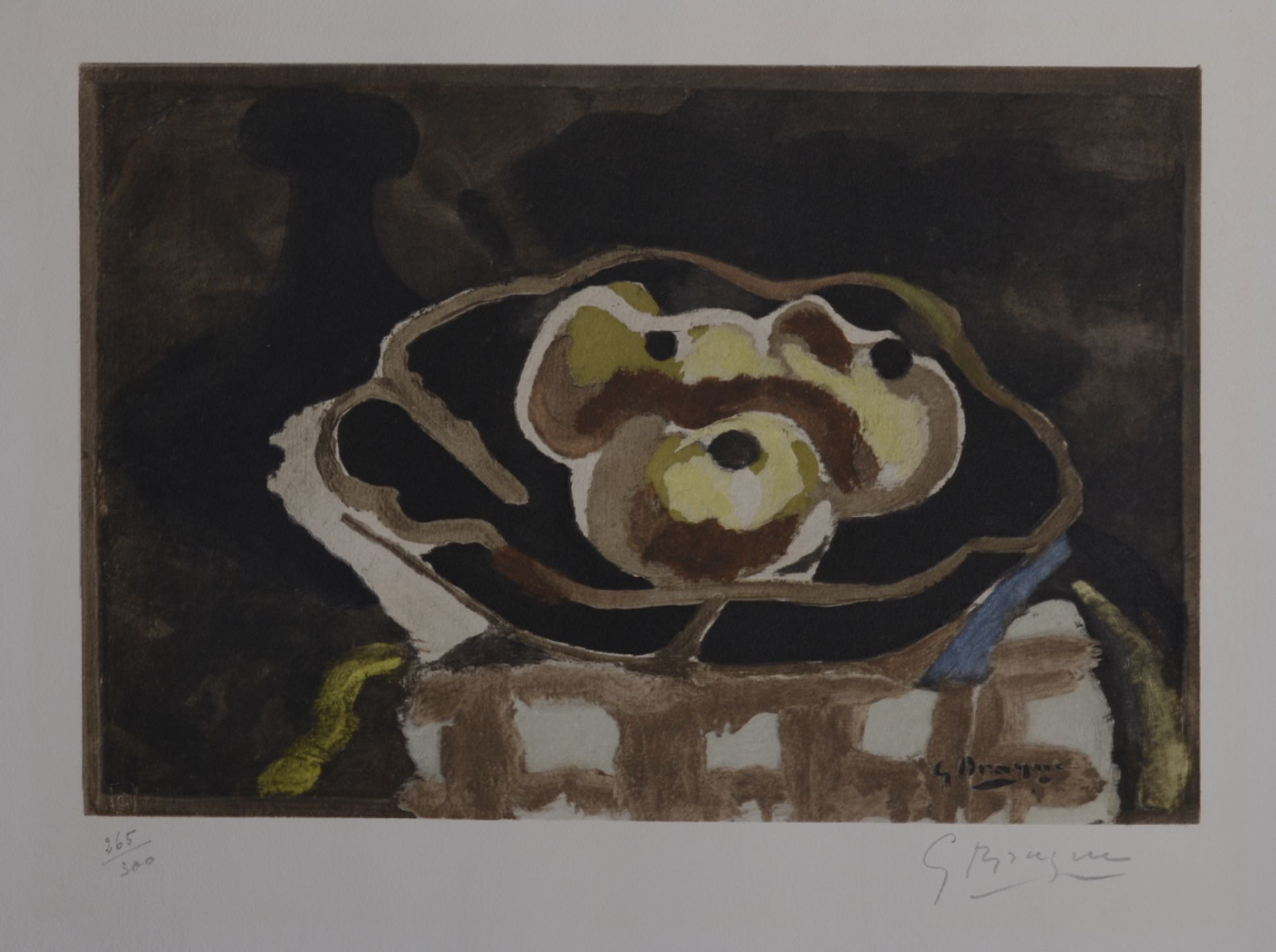 Georges Braque Nature morte aux pommes, C.1950 Original lithograph Colored collotype [...] - Bild 3 aus 5