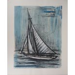 Bernard BUFFET The sailboat, 1960 Lithography Signed in the plate On Arches wove [...]