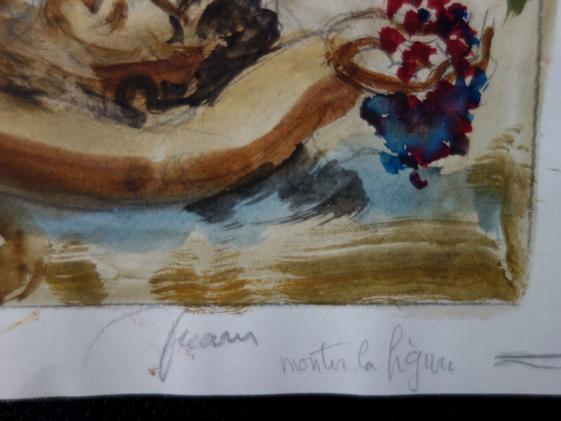 Albert DECARIS Autumn Original watercolour on Vellum paper Signed in [...] - Bild 5 aus 9