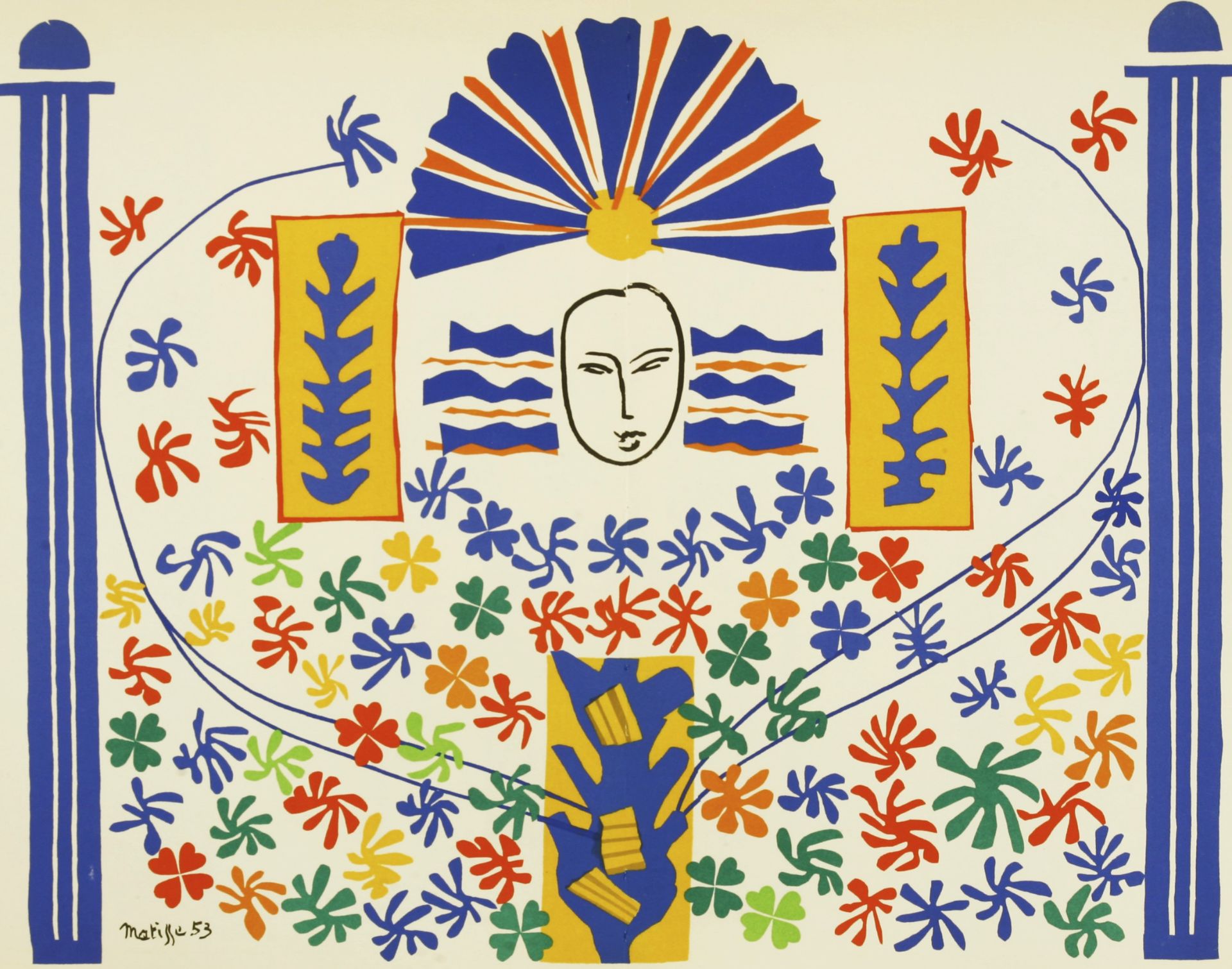 Henri Matisse Apollo, 1958 Original Lithograph. Sizes: 14 × 21 in 35.6 × 53.3 cm [...]