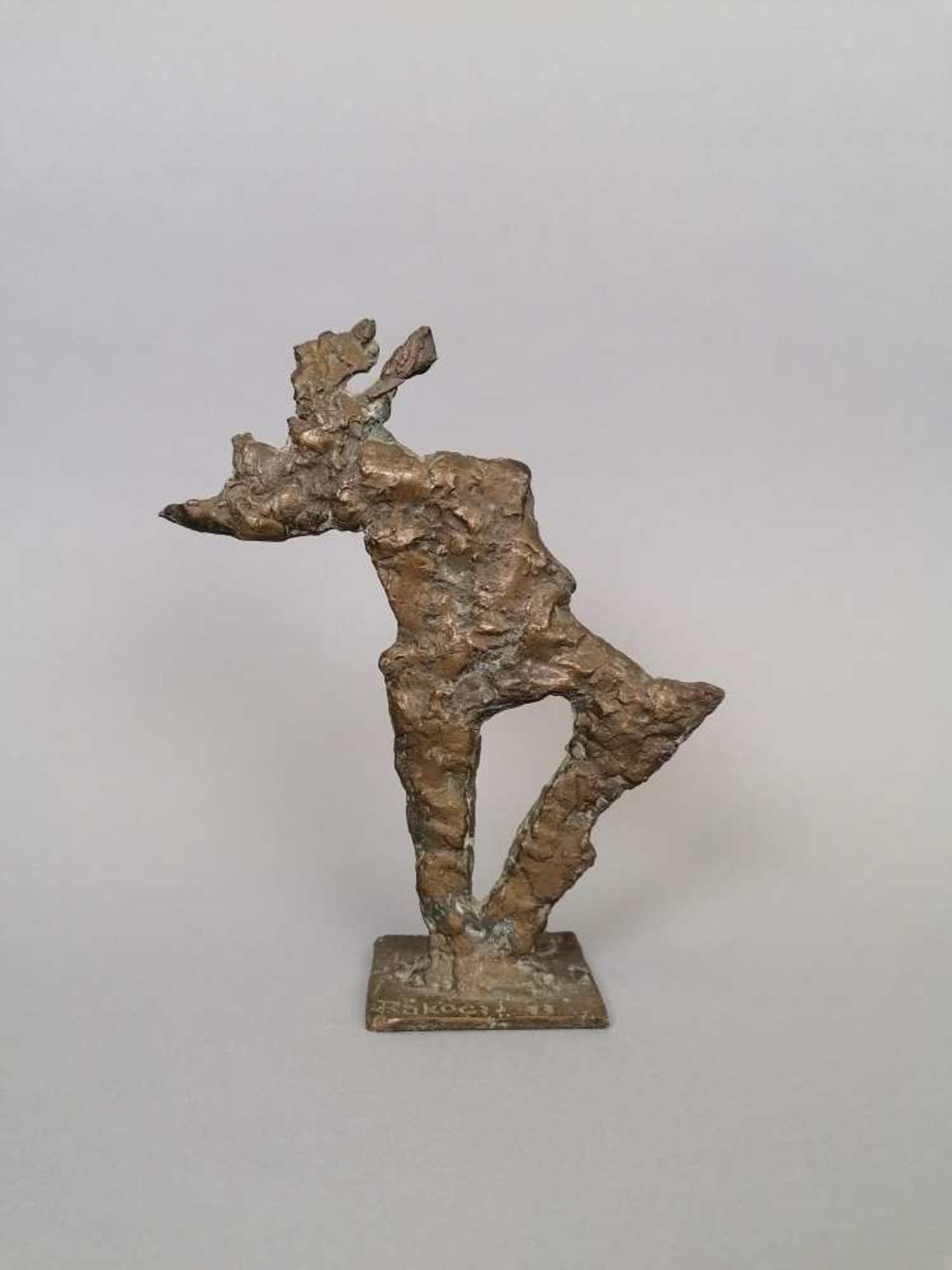 Basil Ivan RAKOCZI (1908-1979). Personnage. Epreuve en bronze patiné. Signé. Marque de fondeur :