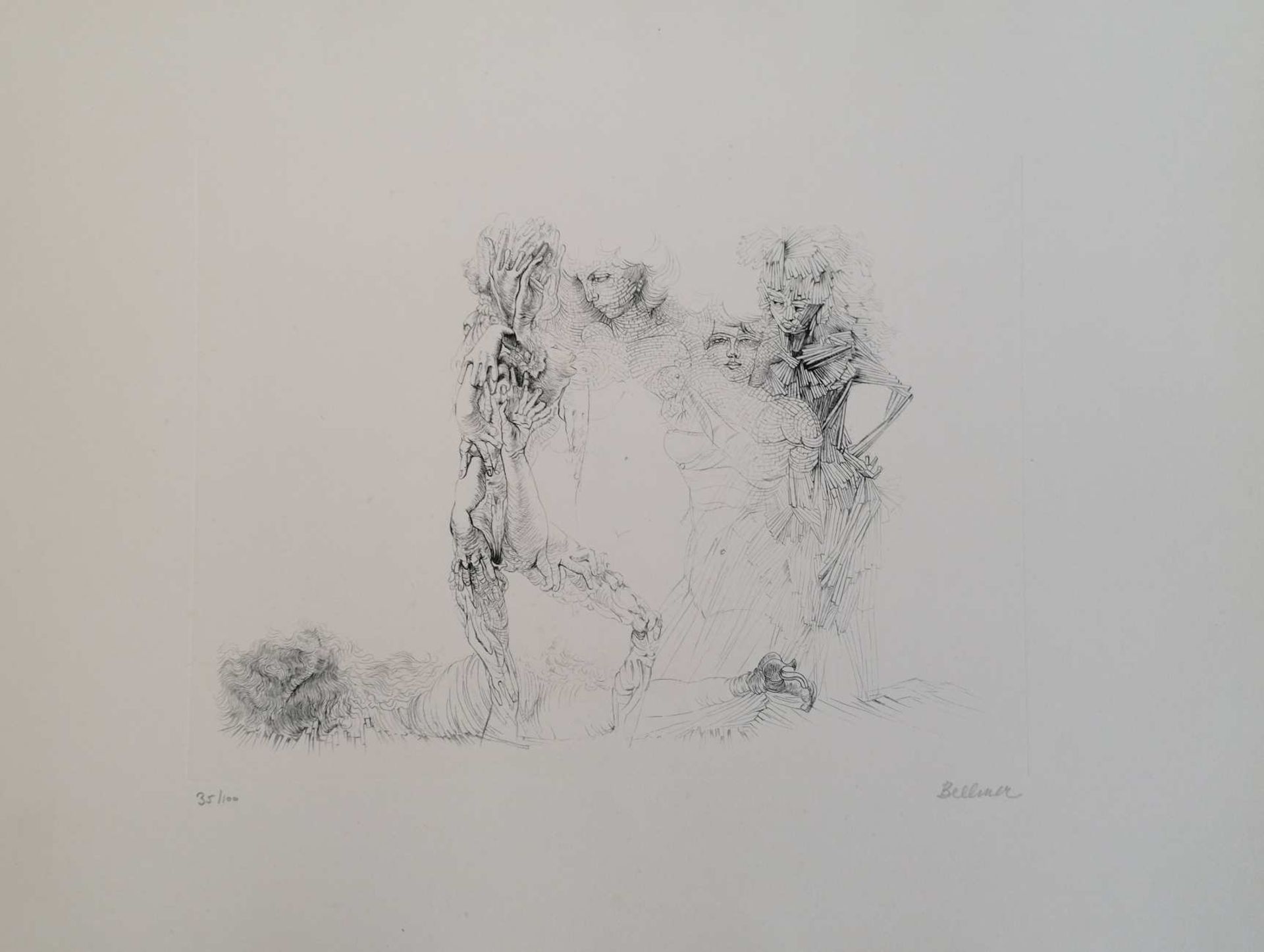 Hans BELLMER (1902-1975). Sans tire. Eau-forte, signée au crayon en bas à droite, numérotée 35/