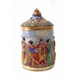 A 20th century Italian jar in Capodimonte porcelain