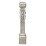 A 20th century carved marble column stand