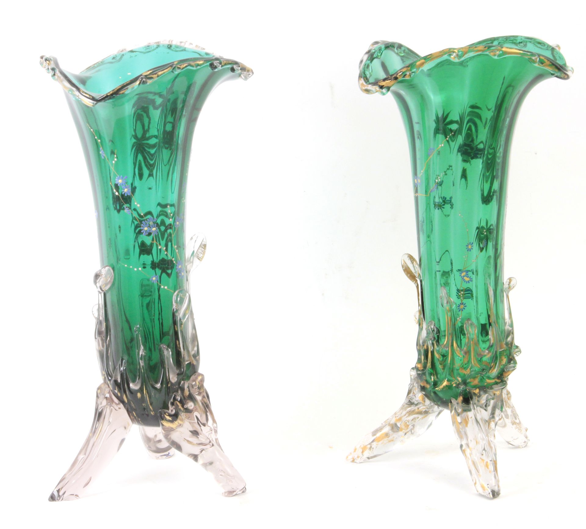 A pair of first half of 20th century Italian vases in Murano glass - Image 4 of 5