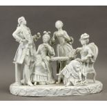 A 20th century group of figurines in biscuit porcelain