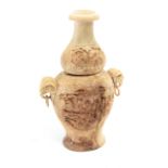 A 19th century Chinese vase in carved ivory